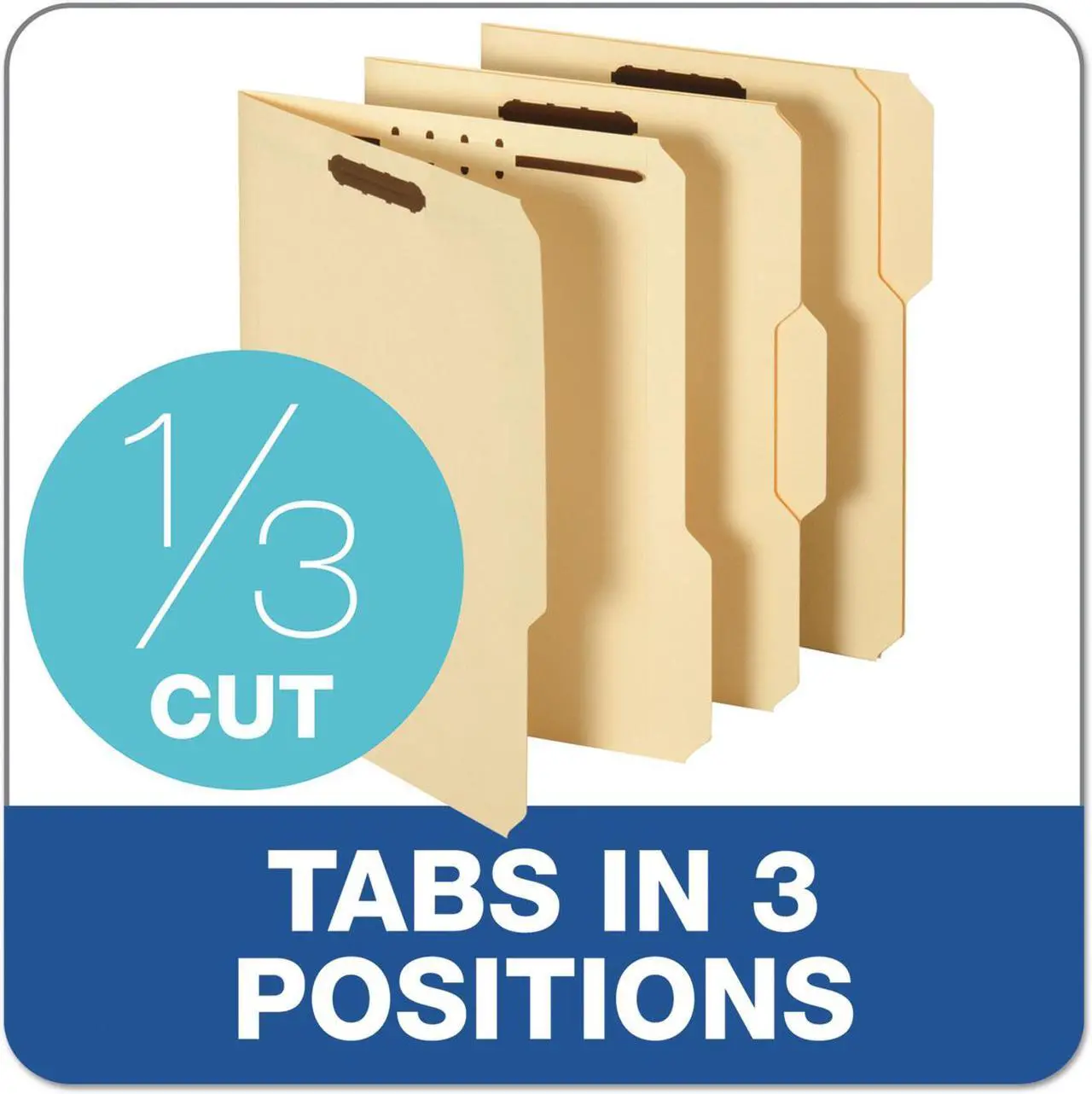 Alt view image 17 of 19 - Pendaflex Top Tab Fastener Folder 1/3 Cut Top Tab Letter 18 Point Manila 50/Box