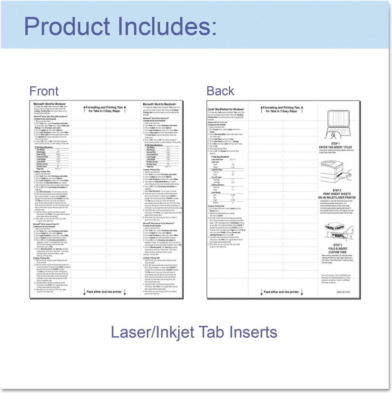 Alt view image 17 of 18 - C-Line Sheet Protectors with Index Tabs Assorted Color Tabs 2" 11 x 8 1/2 5/ST