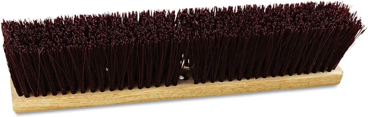 Alt view image 17 of 18 - Boardwalk Floor Brush Head 18" Wide Maroon Heavy Duty Polypropylene Bristles