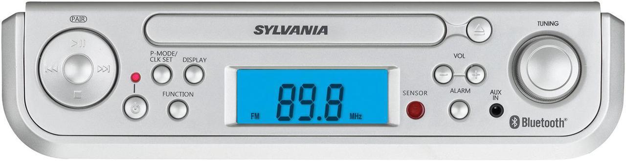 Alt view image 6 of 18 - Sylvania SKCR2713 Under-Counter Bluetooth CD Clock Radio