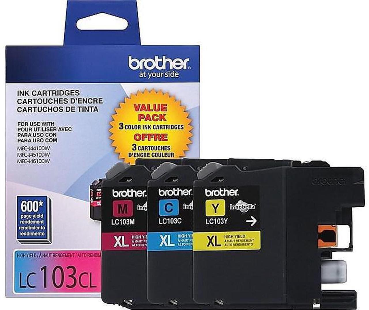 Alt view image 9 of 16 - Brother LC1033PKS High Yield Innobella Ink Cartridge - Combo Pack - Cyan/Magenta/Yellow