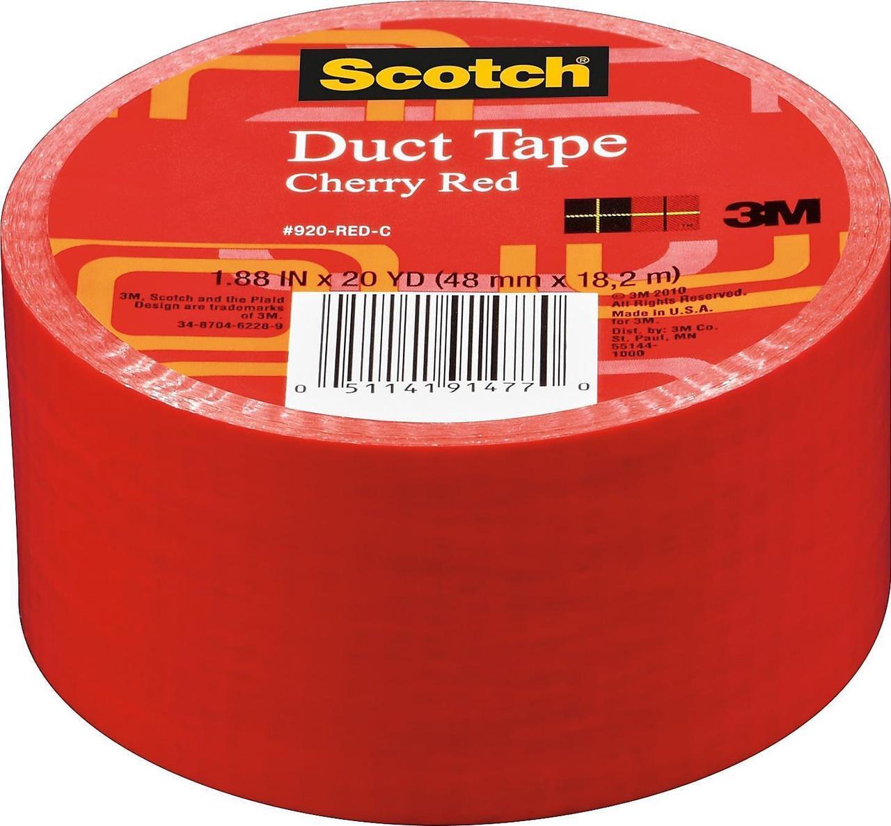 Alt view image 7 of 20 - 3M 920-RED-C 1.88" x 20 Yards Red Duct Tape