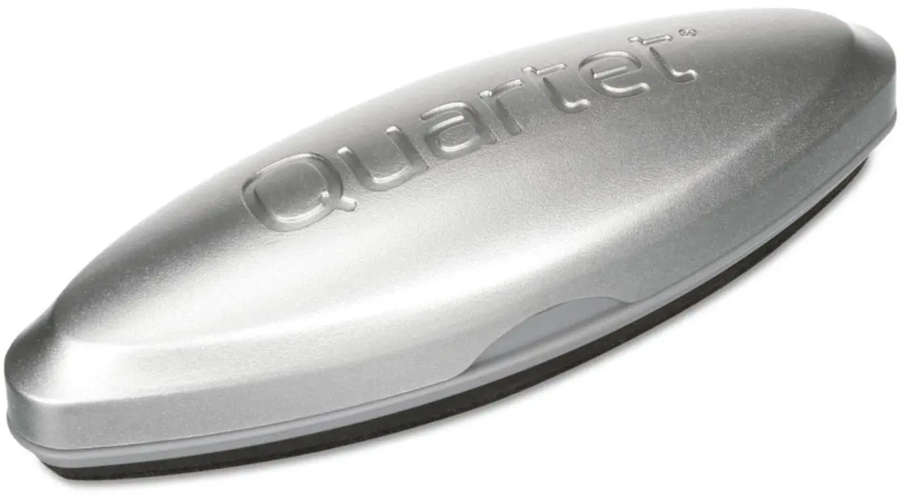 Alt view image 6 of 20 - Quartet SFEB3 Premium Magnetic 3-in-1 Glass Board Eraser, 6 1/2" x 2" x 1 3/8", Silver