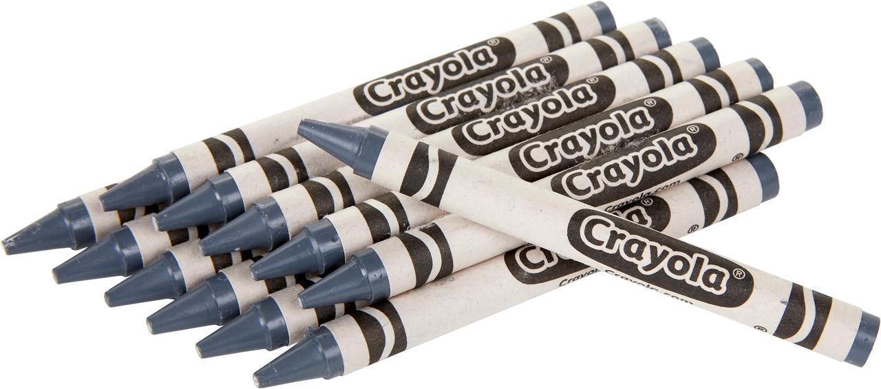 Alt view image 6 of 8 - Crayola Regular Crayon Single Color Refill Pack of 12 - Gray 52-0836-052