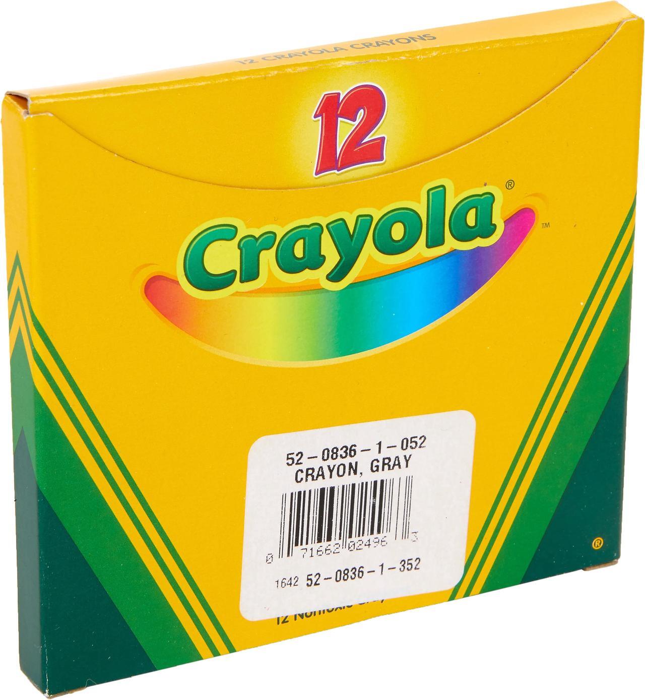 Alt view image 5 of 8 - Crayola Regular Crayon Single Color Refill Pack of 12 - Gray 52-0836-052