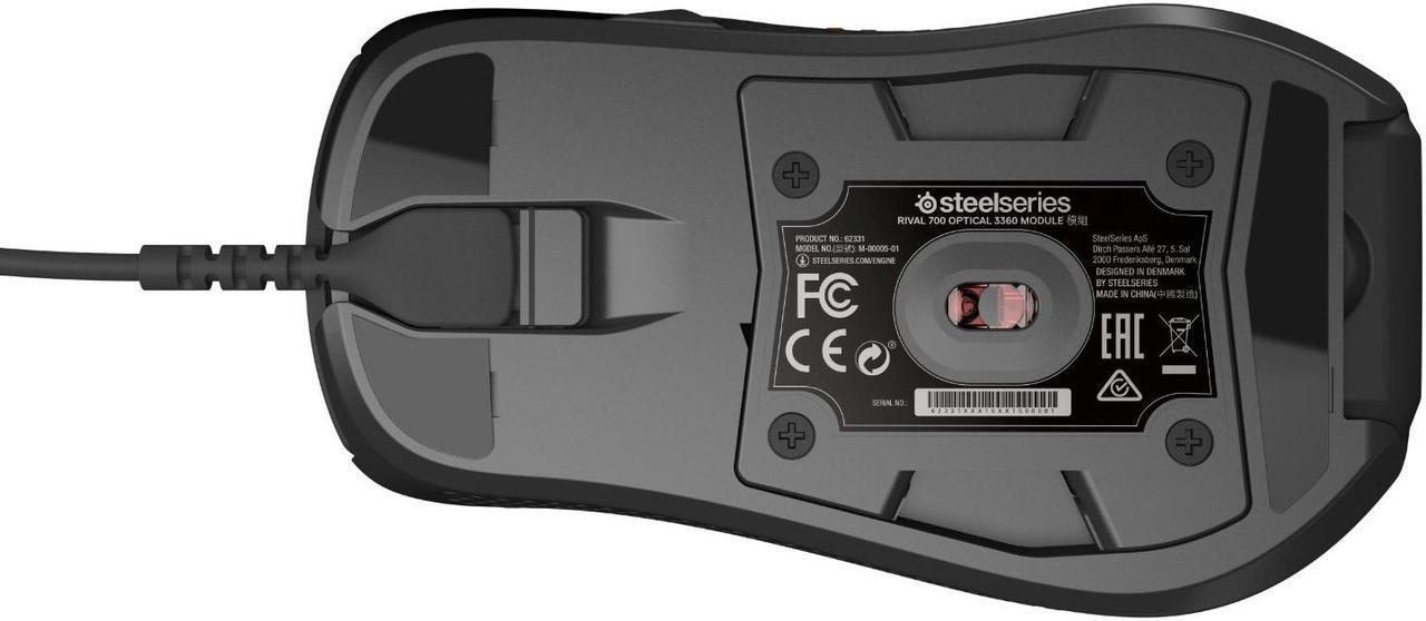 Alt view image 5 of 6 - SteelSeries 62331 Rival 700 Gaming Mouse, OLED Display, Tactile Alerts, 16000 CPI, Multicolor