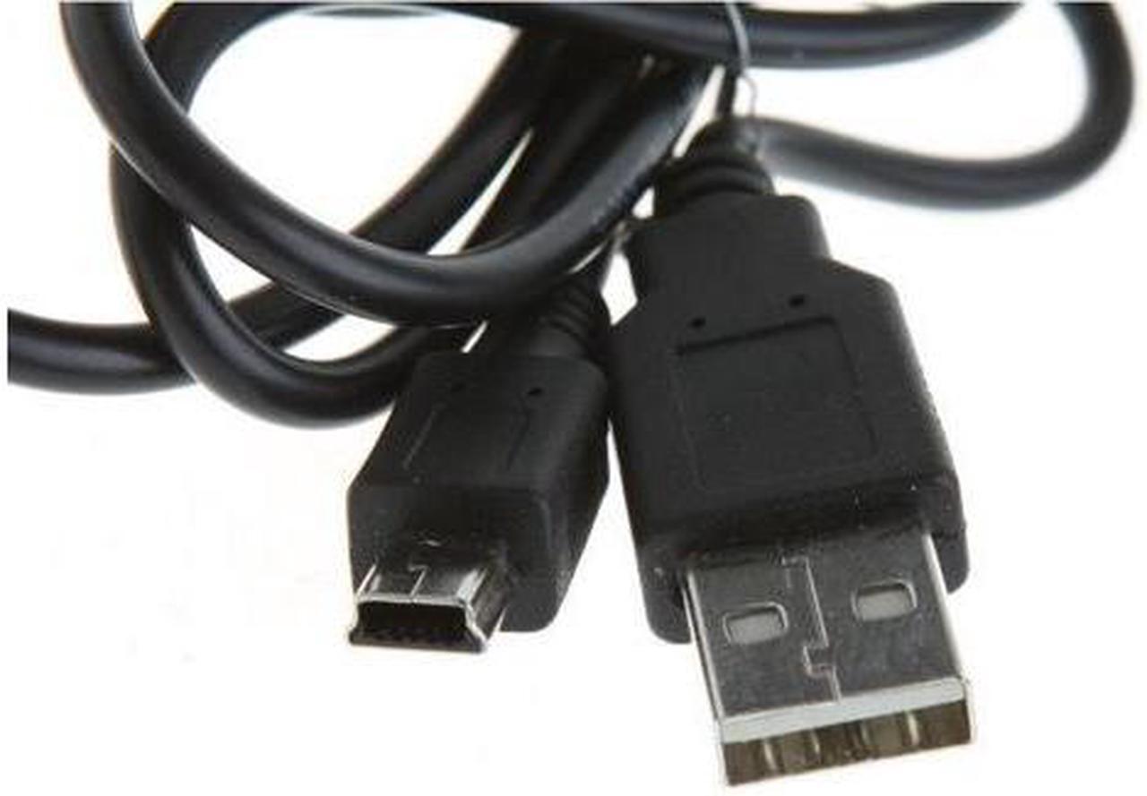 Alt view image 4 of 5 - USB 2.0 Type-A Male to Mini USB Type-B Male 5Pin Data and Power Charge Cable Black 80cm