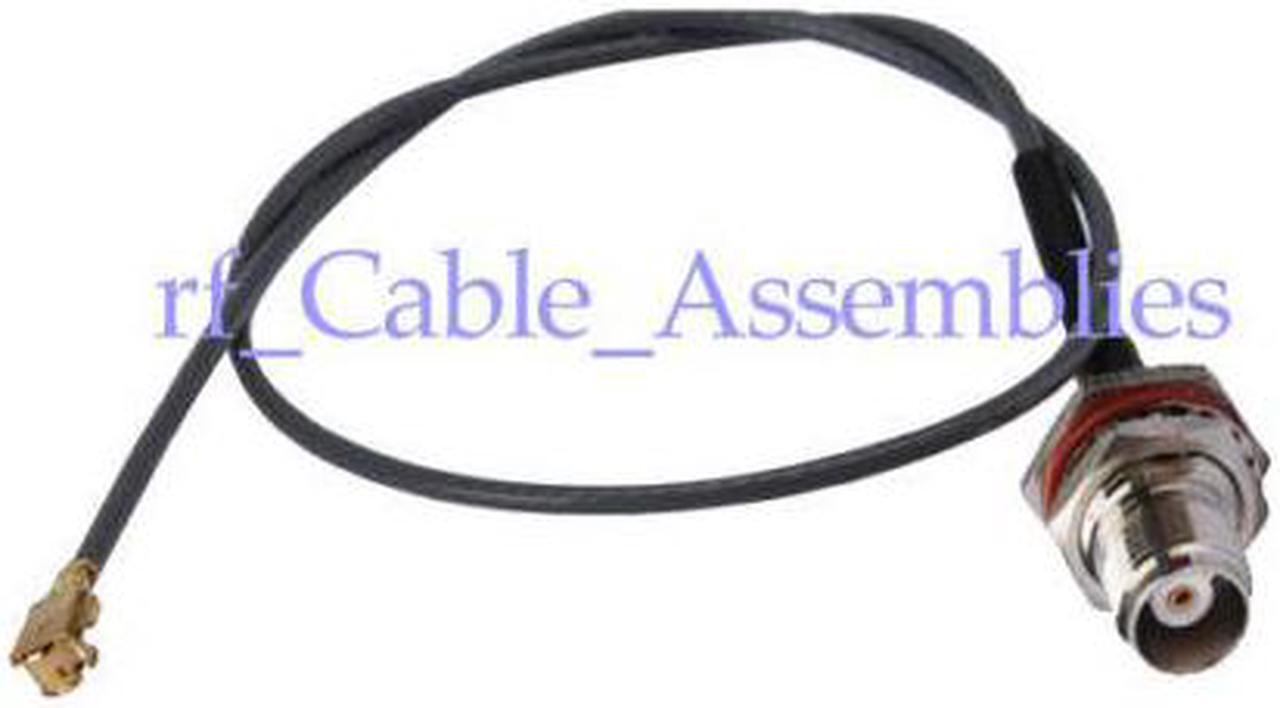 Main image of 1pcs IPX u.fl to TNC jack female bulkhead with O-ring straight pigtail cable 1.37mm 15cm for wireless