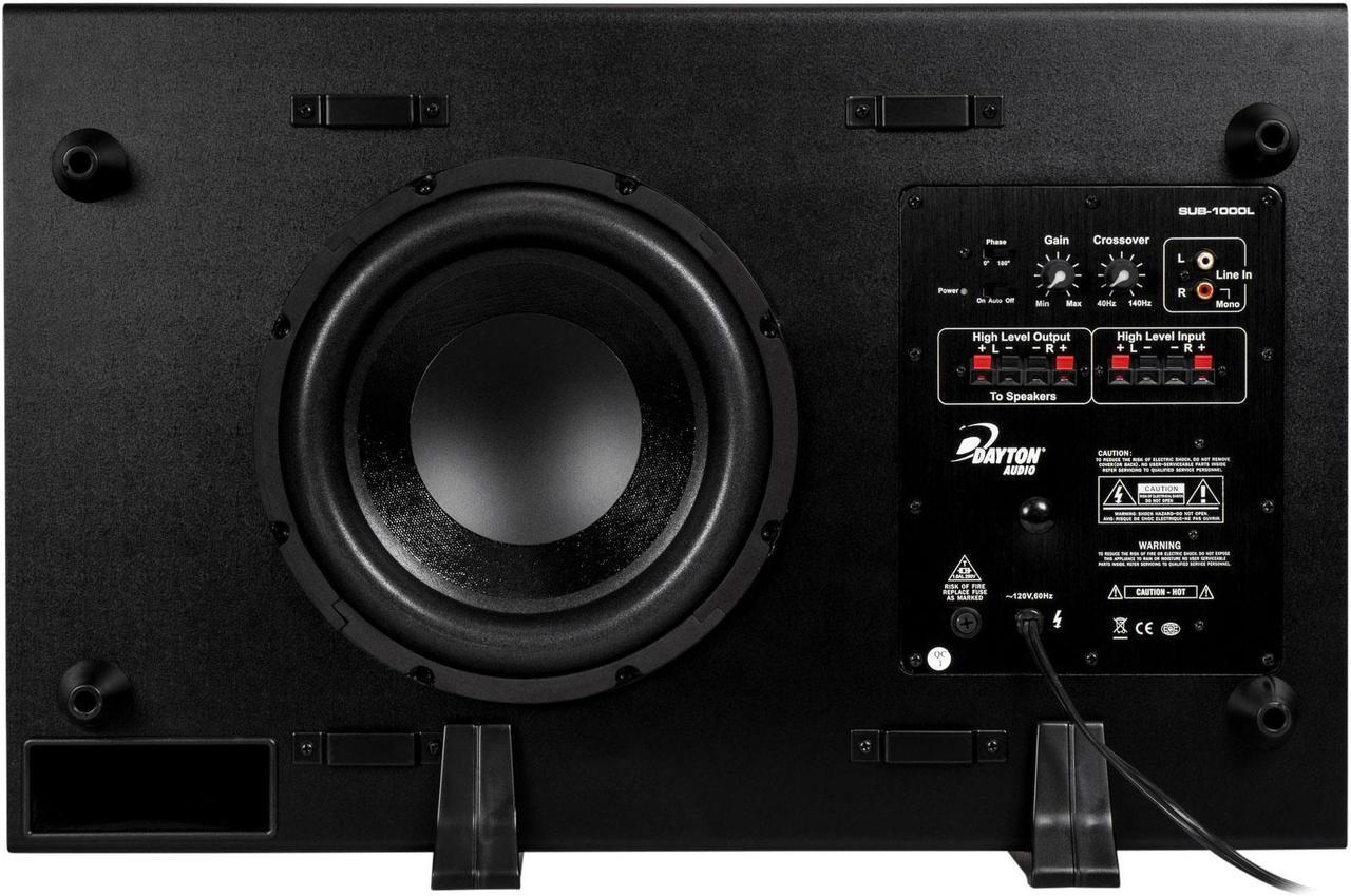 Alt view image 4 of 10 - Dayton Audio SUB-1000L 10" 100 Watt Low-Profile Powered Subw 300-639