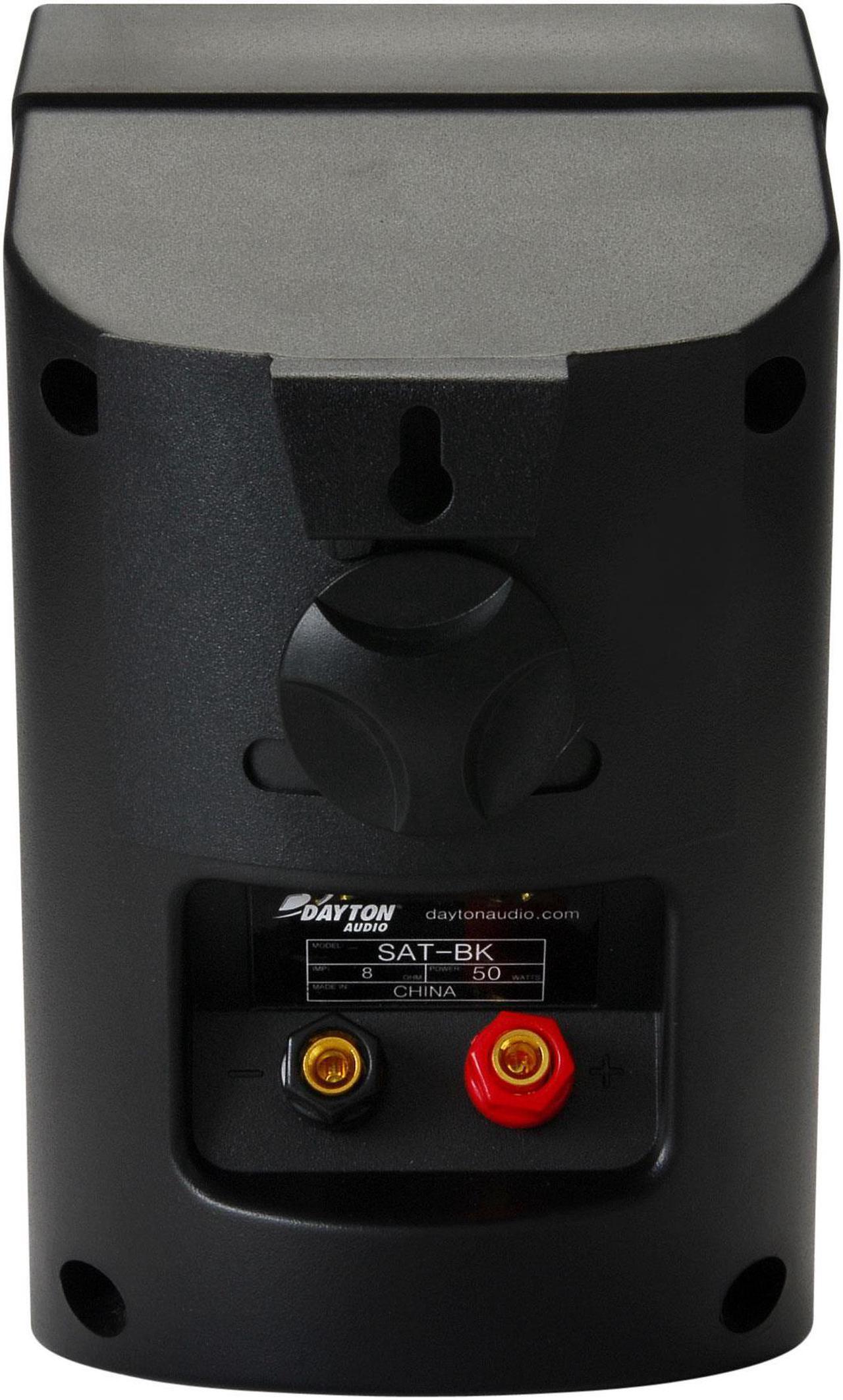 Alt view image 2 of 5 - Dayton Audio SAT-BK 2-Way Satellite Speaker Pair Black 300-670