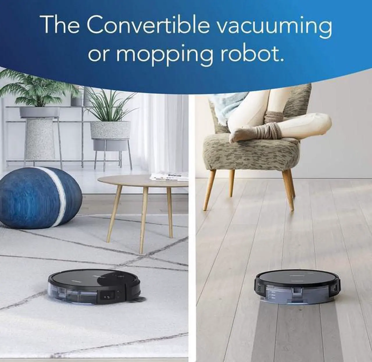 Alt view image 2 of 6 - ECOVACS DEEBOT 661 Convertible Vacuuming or Mopping Robotic Vacuum Cleaner