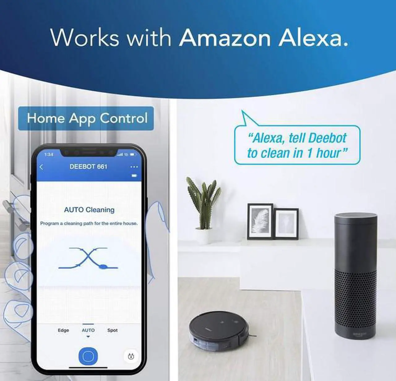 Alt view image 6 of 6 - ECOVACS DEEBOT 661 Convertible Vacuuming or Mopping Robotic Vacuum Cleaner