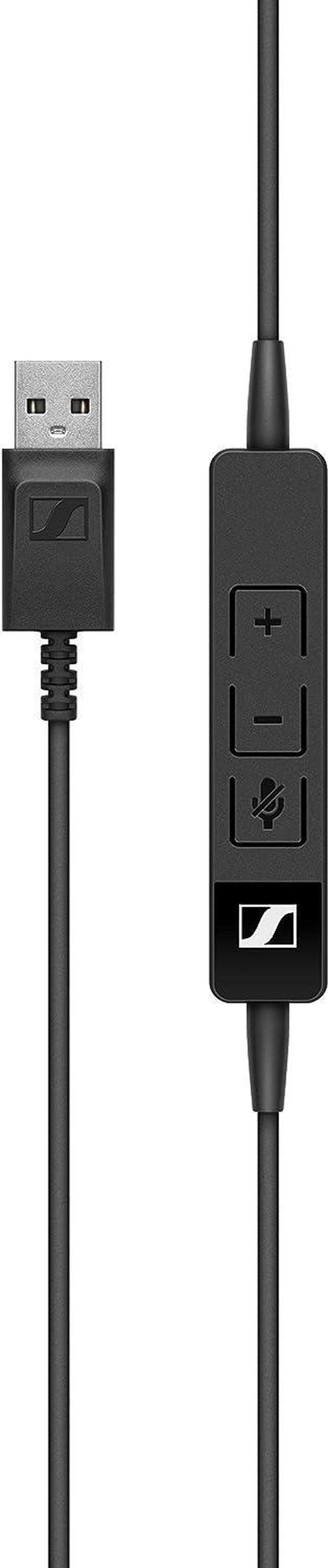 Alt view image 7 of 7 - Sennheiser PC 8.2 USB On-Ear Headset With In-Line Volume Control - Secure Fit Headband - No Slippage - Passive Noise-Cancellation Adjustable Microphone - for Internet Telephone Users and E-Learners