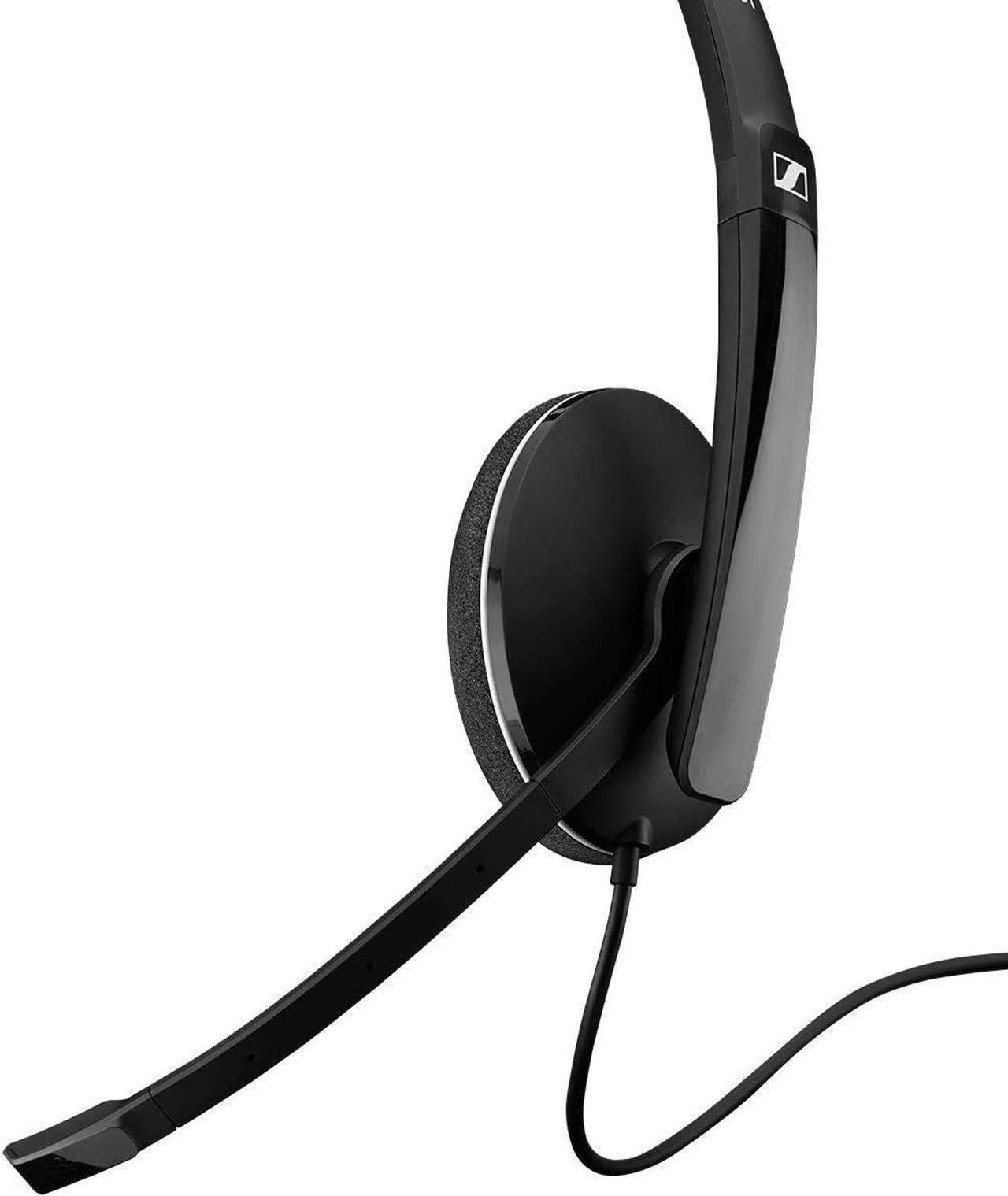 Alt view image 5 of 7 - Sennheiser PC 8.2 USB On-Ear Headset With In-Line Volume Control - Secure Fit Headband - No Slippage - Passive Noise-Cancellation Adjustable Microphone - for Internet Telephone Users and E-Learners