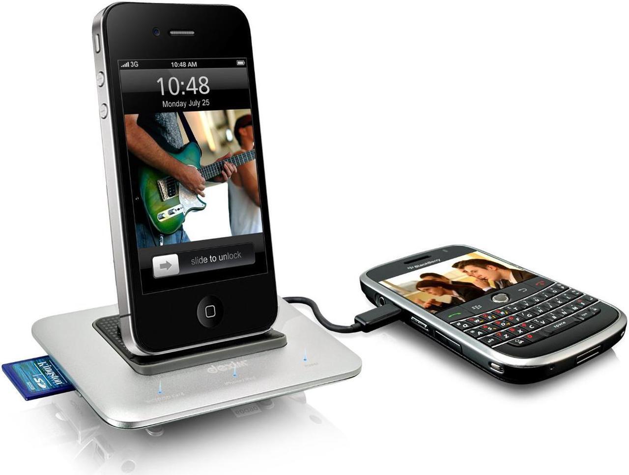 Main image of Dexim DWP005A Premium Mhub Dock Station for iPhone 4/3/iPod/Blackberry/Mac (Silver)