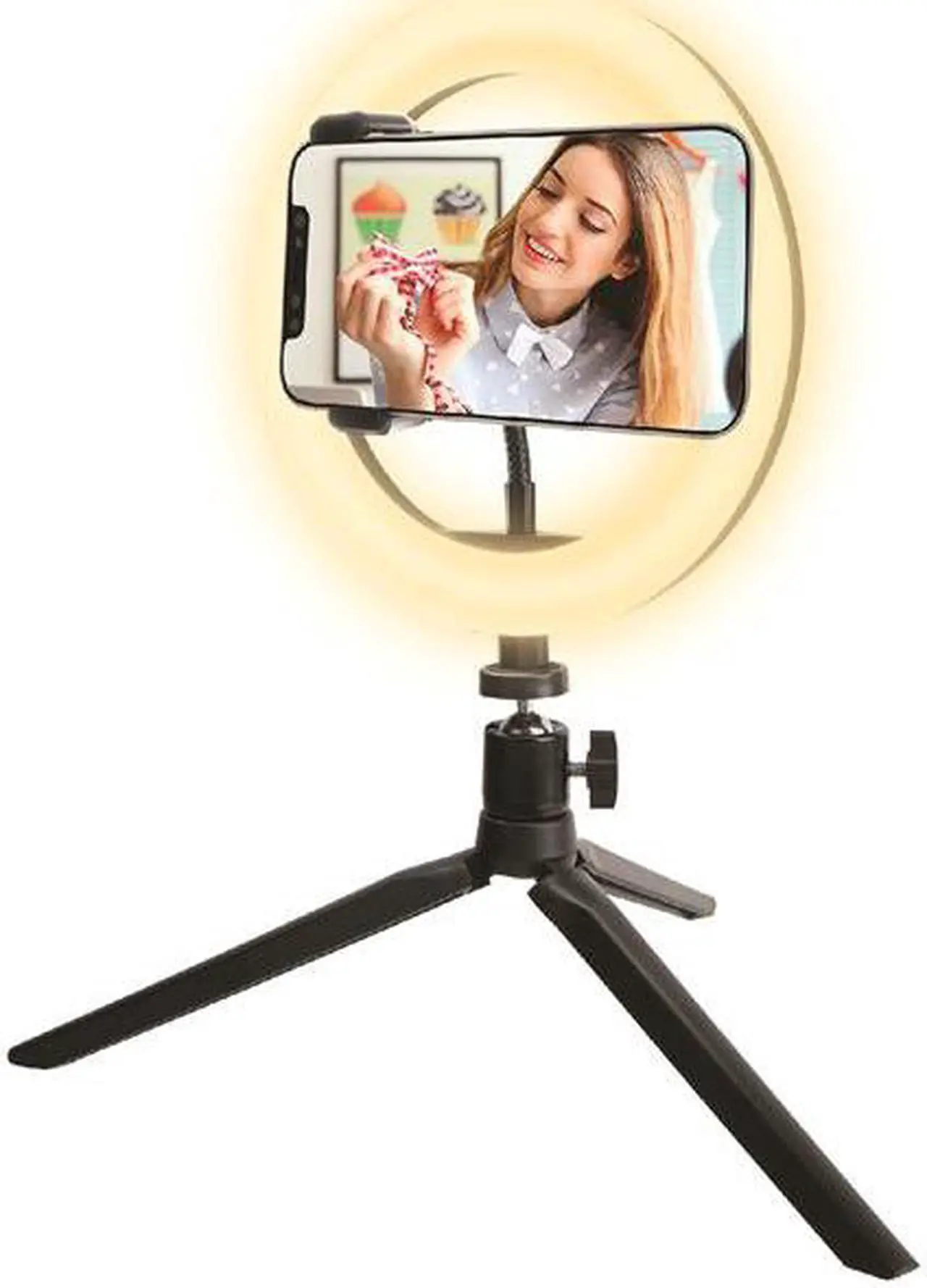 Main image of Vivitar 8" Ring Light W/ Portable Power Bank & Wireless Shutter Release VIVRL8KIT-NOC