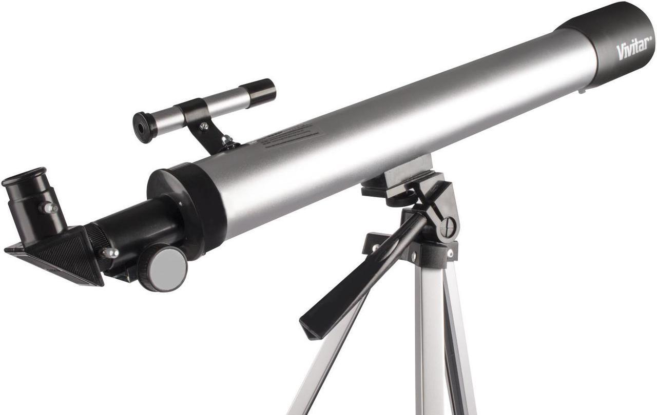 Alt view image 7 of 12 - Vivitar VIV-TEL-50600 60x/120x Refractor Telescope with Tripod
