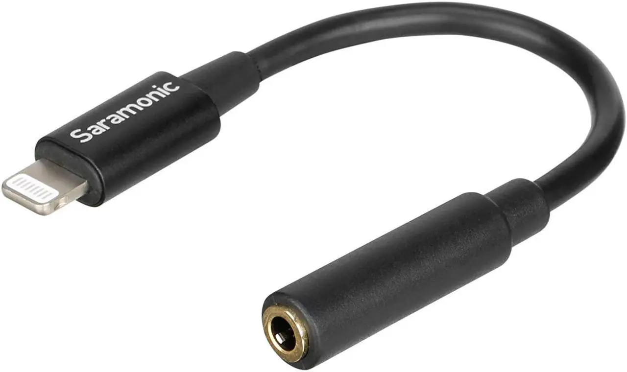 Main image of Saramonic Apple Lightning to Female 3.5mm TRRS Audio Adapter Cable 3" SR-C2002