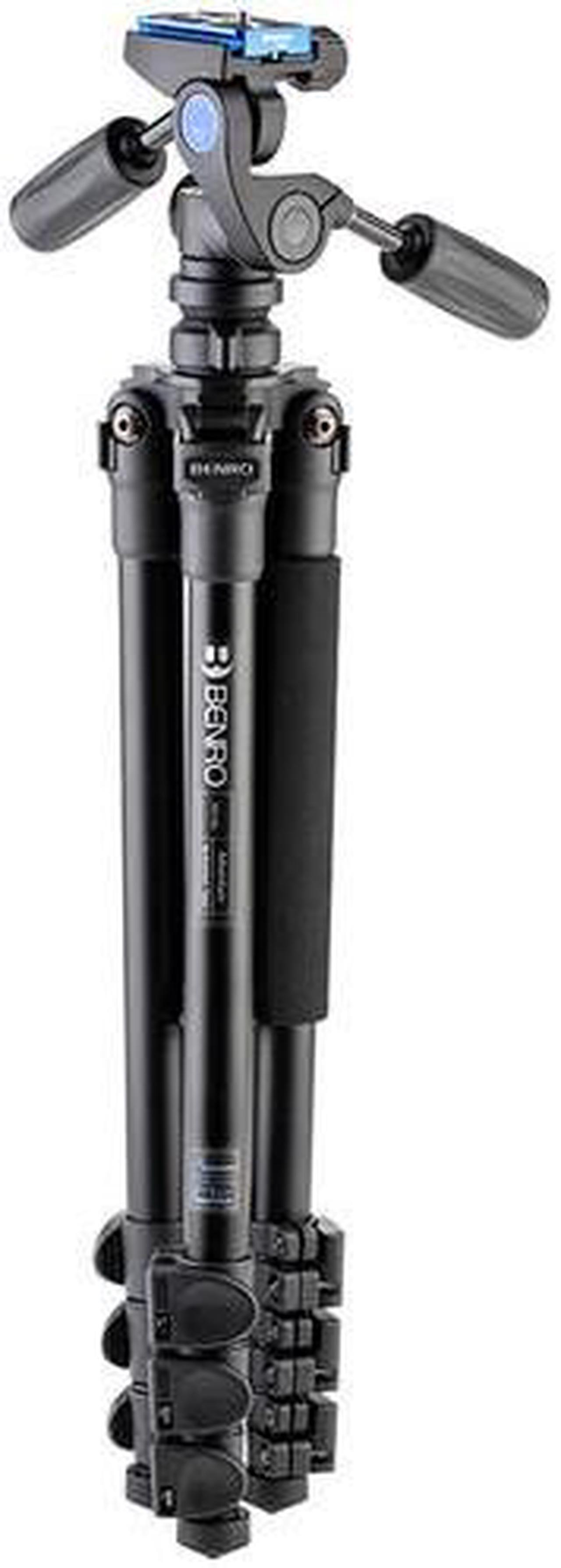 Alt view image 8 of 12 - Benro Adventure 4-Section Aluminum Tripod with HD1A 3-Way Pan/Tilt Head