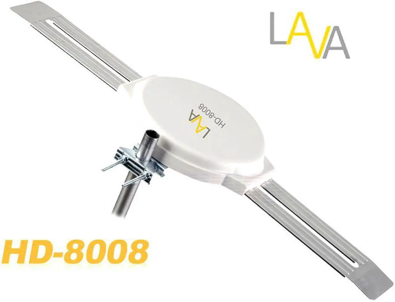 Alt view image 2 of 5 - LAVA HD-8008 Amplified Indoor/Outdoor OmniPro Antenna Digital HDTV UHF/VHF/FM