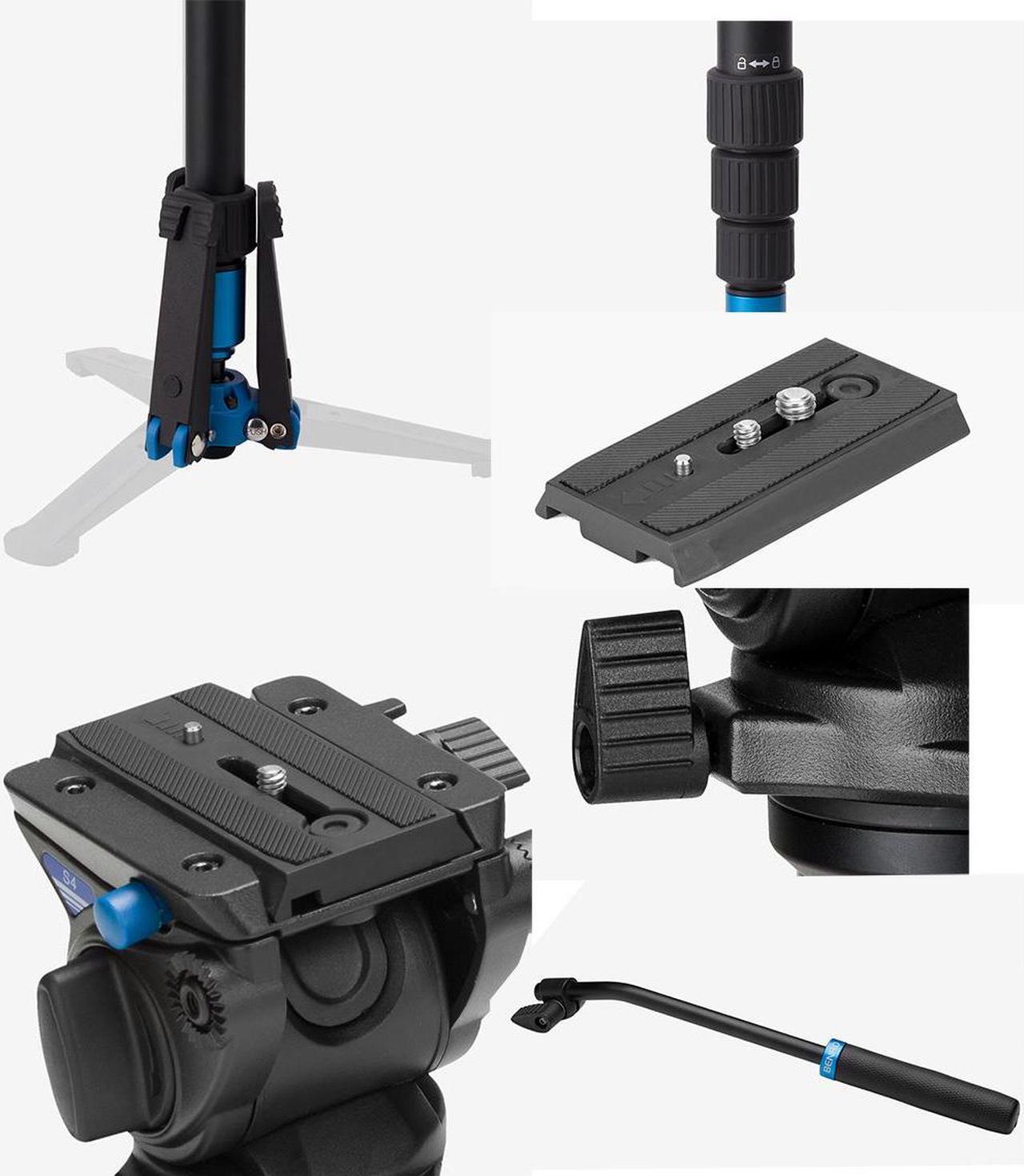 Alt view image 10 of 13 - Benro A38TDS2 Video Monopod Kit