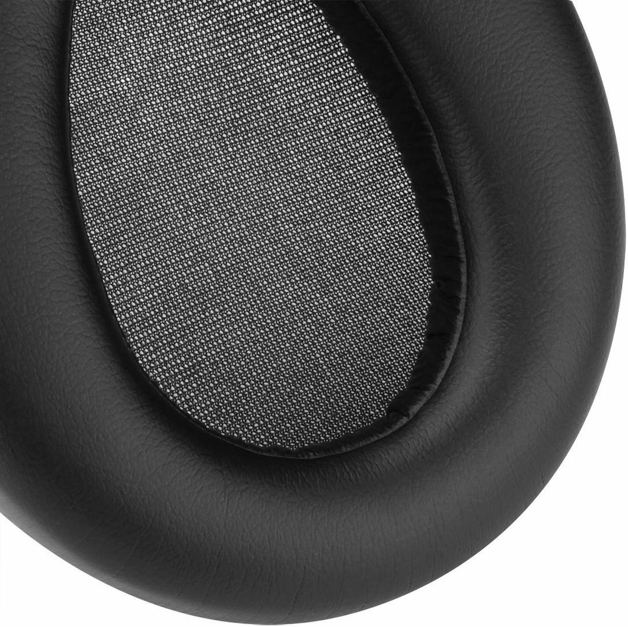 Alt view image 4 of 12 - Geekria QuickFit Protein Leather Replacement Ear Pads for SONY MDR-10RBT, MDR-10RNC, MDR-10R Headphones Ear Cushions, Headset Earpads, Ear Cups Repair Parts (Black)