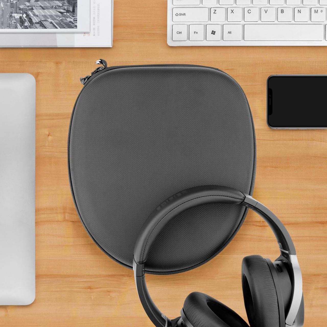 Alt view image 6 of 6 - Geekria Shield Case Compatible with Grado SR80, SR325e, SR80e, SR80i, SR60, SR60i, SR60e, RS2, RS1 Headphones, Replacement Protective Hard Shell Travel Carrying Bag with Cable Storage (Black)
