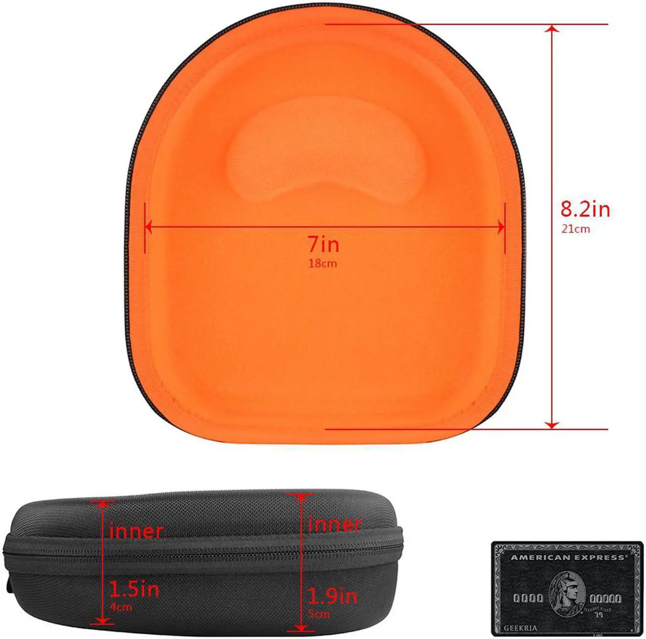 Alt view image 5 of 8 - headphones case for skullcandy hesh 3, grado sr80e sr80i sr60i sr60e rs2i rs1i rs2e rs1e sr125 sr225 sr325 ps500 and more / headphone hard shell carrying case / headset travel bag