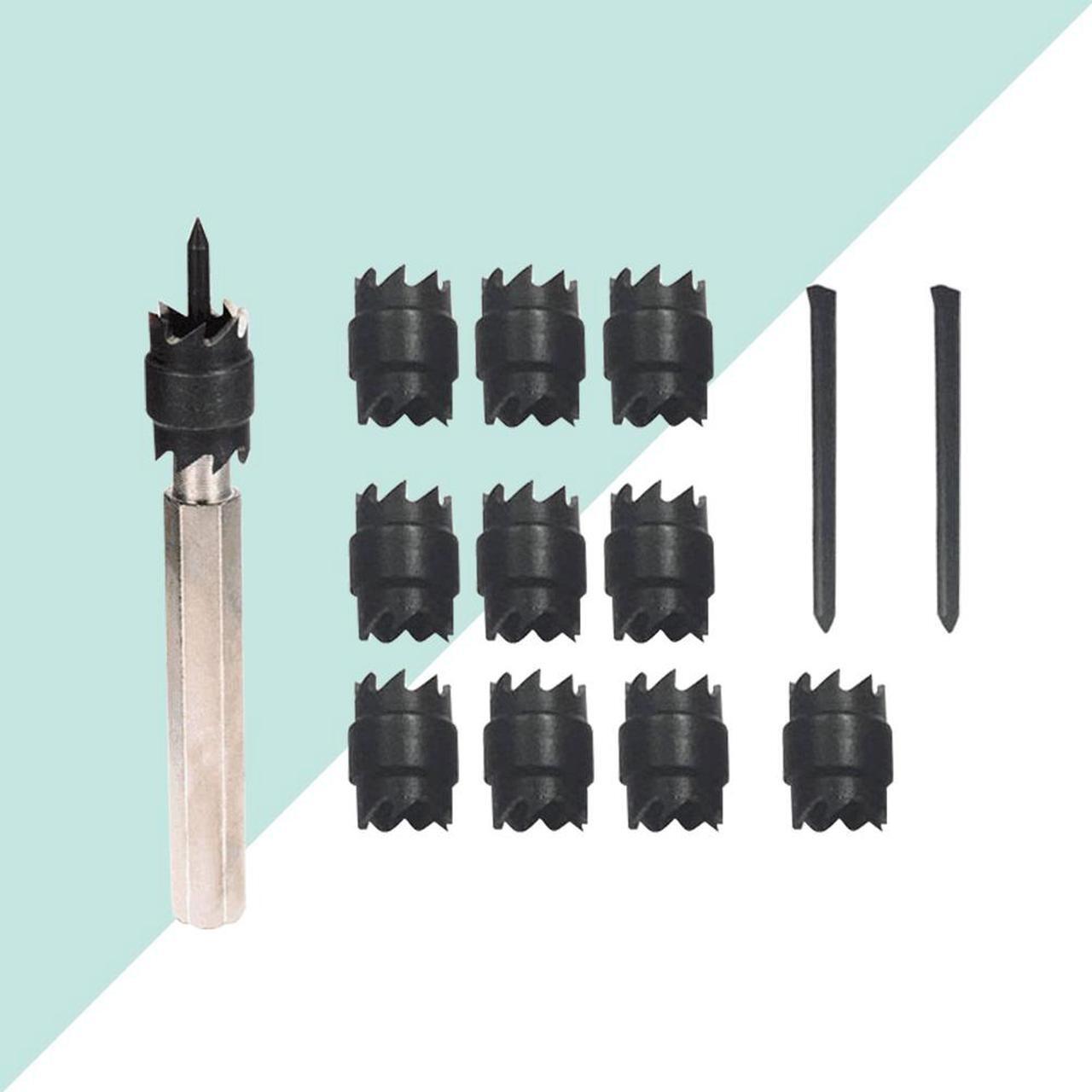 Alt view image 5 of 9 - 13 in 1 Stainless Steel Drill Bits Tapper Carbide High Speed Steel Opener (Black)