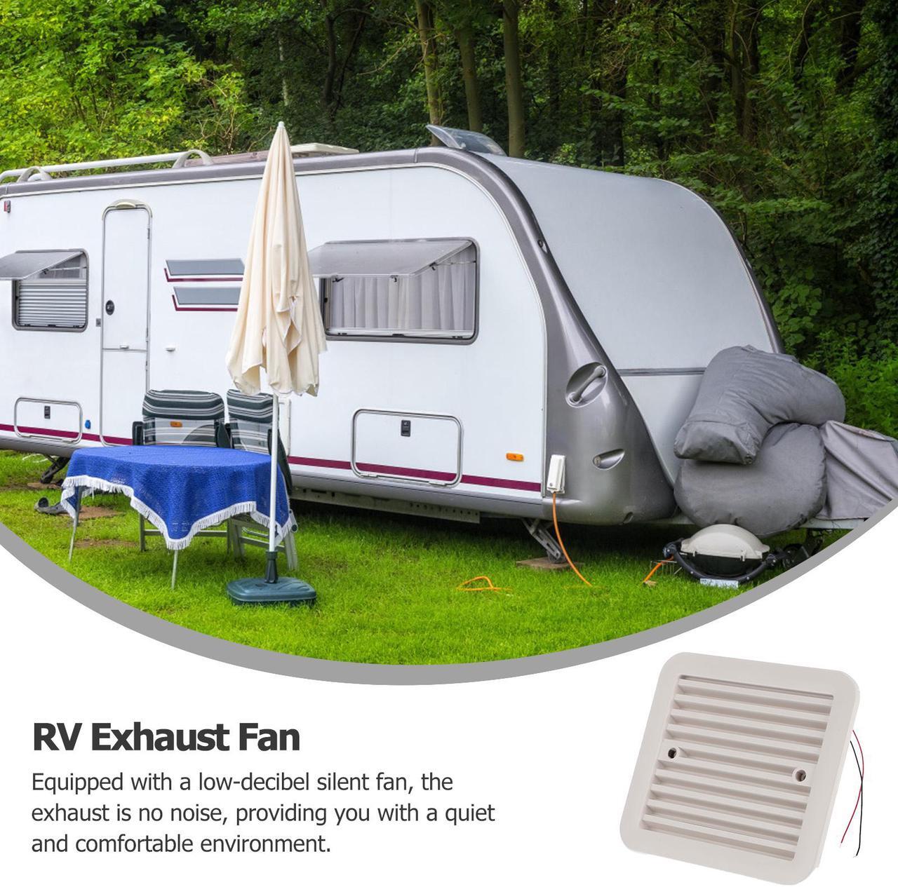 Alt view image 4 of 9 - Universal Side Air Vent Ventilation Exhaust Fan 12V for RV Trailer Camper