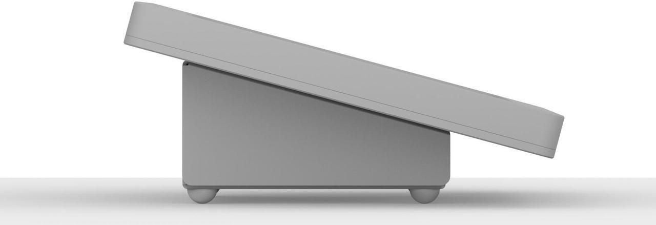 Alt view image 4 of 7 - VidaMount Light Grey Enclosure and Fixed Tilted 15° Desk / Surface Mount [Bundle] compatible with Surface Go, Go 2 & Go 3