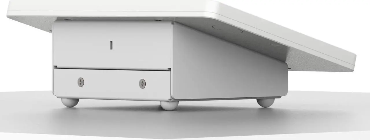 Alt view image 5 of 7 - VidaMount White Enclosure and Fixed Tilted 15° Desk / Surface Mount [Bundle] compatible with iPad Mini 1/2/3