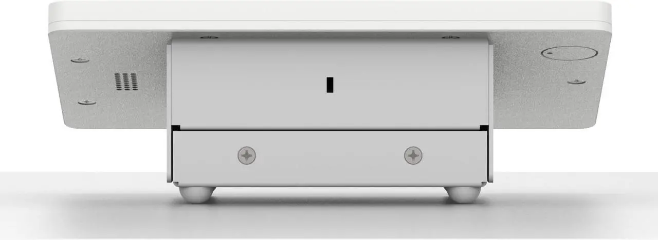Alt view image 6 of 7 - VidaMount White Enclosure and Fixed Tilted 15° Desk / Surface Mount [Bundle] compatible with iPad Mini 1/2/3