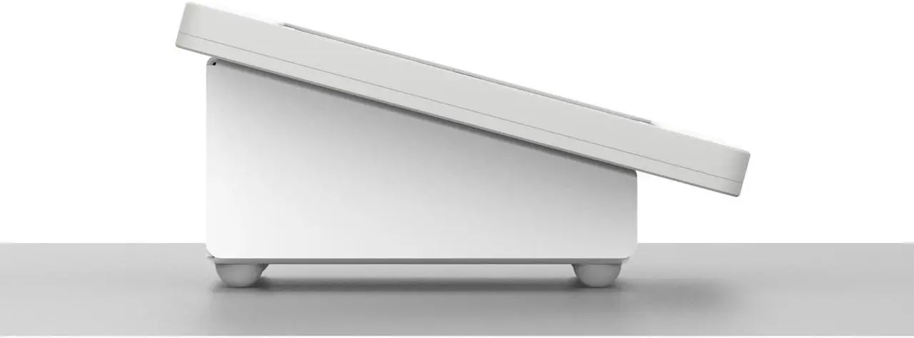 Alt view image 4 of 7 - VidaMount White Enclosure and Fixed Tilted 15° Desk / Surface Mount [Bundle] compatible with iPad Mini 1/2/3