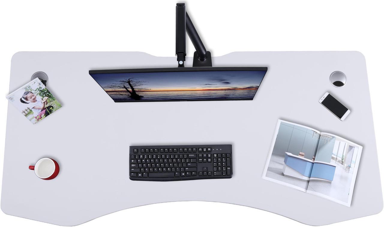 Alt view image 6 of 7 - ApexDesk Elite Series 71" Electric Height Adjustable Standing Desk with Memory Controller (White Top, White Frame)