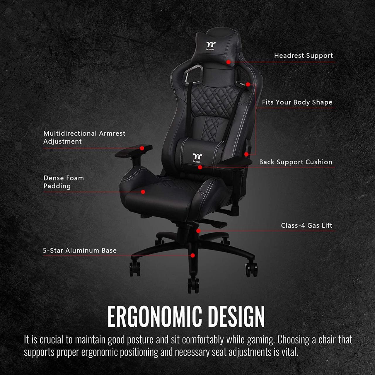 Main image of Thermaltake GGC-XFR-BBMFDL-TW X FIT Real Leather Gaming Chair