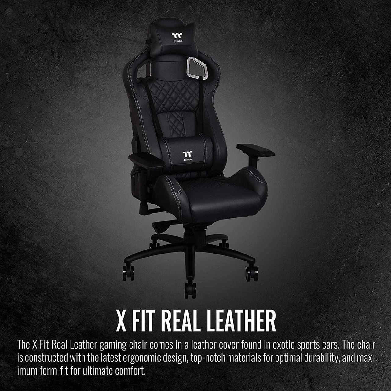 Alt view image 6 of 6 - Thermaltake GGC-XFR-BBMFDL-TW X FIT Real Leather Gaming Chair