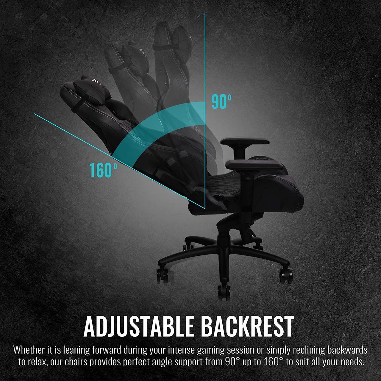 Alt view image 2 of 6 - Thermaltake GGC-XFR-BBMFDL-TW X FIT Real Leather Gaming Chair