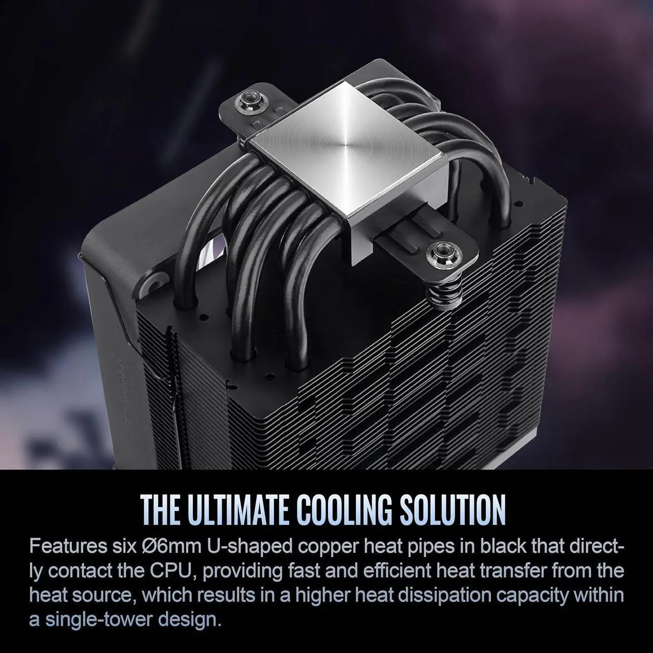 Alt view image 5 of 6 - Thermaltake ASTRIA 400 ARGB CPU cooler Compatible with latest Intel LGA 1851 and AMD AM5 CPU socket Single Tower 230W TDP cooling power CL-P120-CA12SW-A