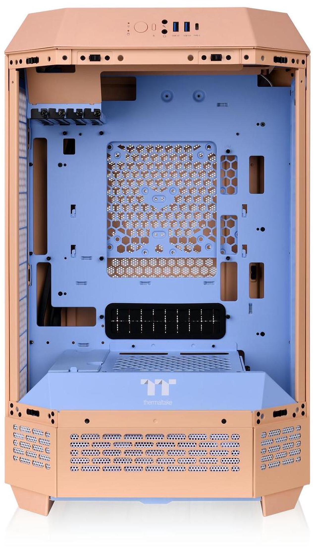 Alt view image 2 of 9 - Thermaltake Tower 300 Summer Edition Peach Fuzz Micro-ATX Case; 2x140mm CT Fan Included; Supports Up to 420mm Radiator; Horizontal Display Capable; CA-1Y4-00SKWN-00
