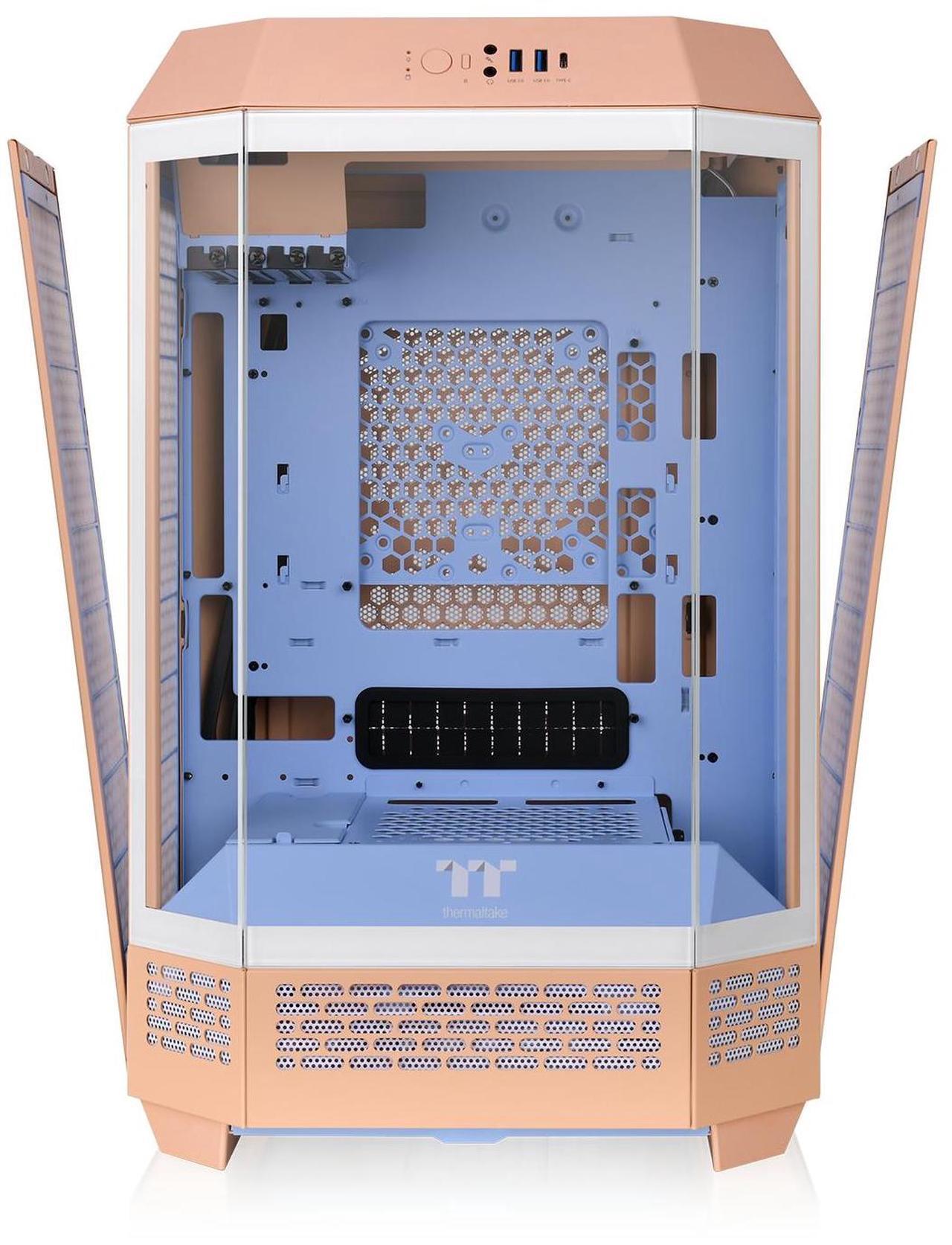 Alt view image 3 of 9 - Thermaltake Tower 300 Summer Edition Peach Fuzz Micro-ATX Case; 2x140mm CT Fan Included; Supports Up to 420mm Radiator; Horizontal Display Capable; CA-1Y4-00SKWN-00