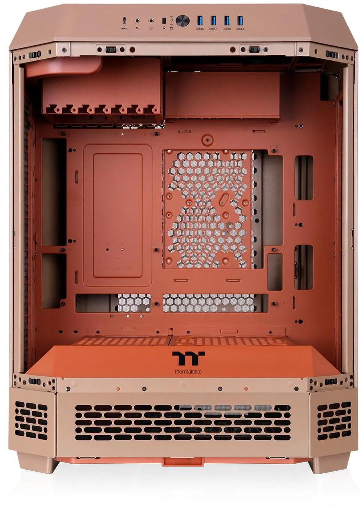 Alt view image 3 of 14 - Thermaltake Tower 600 Mid Tower; 2x140mm CT Fans Included; 420mm Radiator Support; 400mm GPU Clearance; Hidden Connector Support; Rotatable PCIe Slots; Gravel Sand; CA-1Z1-00MGWN-00