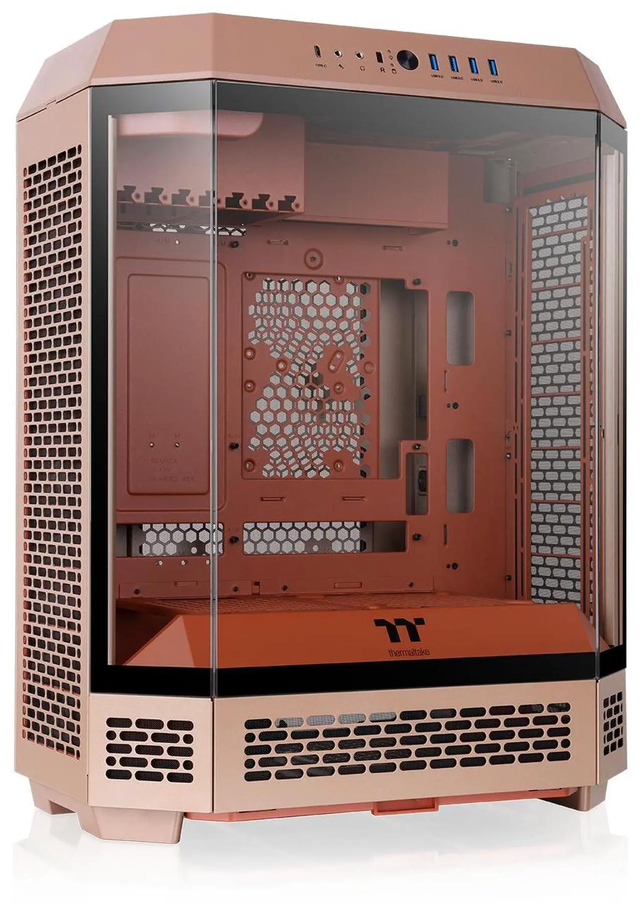 Main image of Thermaltake Tower 600 Mid Tower; 2x140mm CT Fans Included; 420mm Radiator Support; 400mm GPU Clearance; Hidden Connector Support; Rotatable PCIe Slots; Gravel Sand; CA-1Z1-00MGWN-00