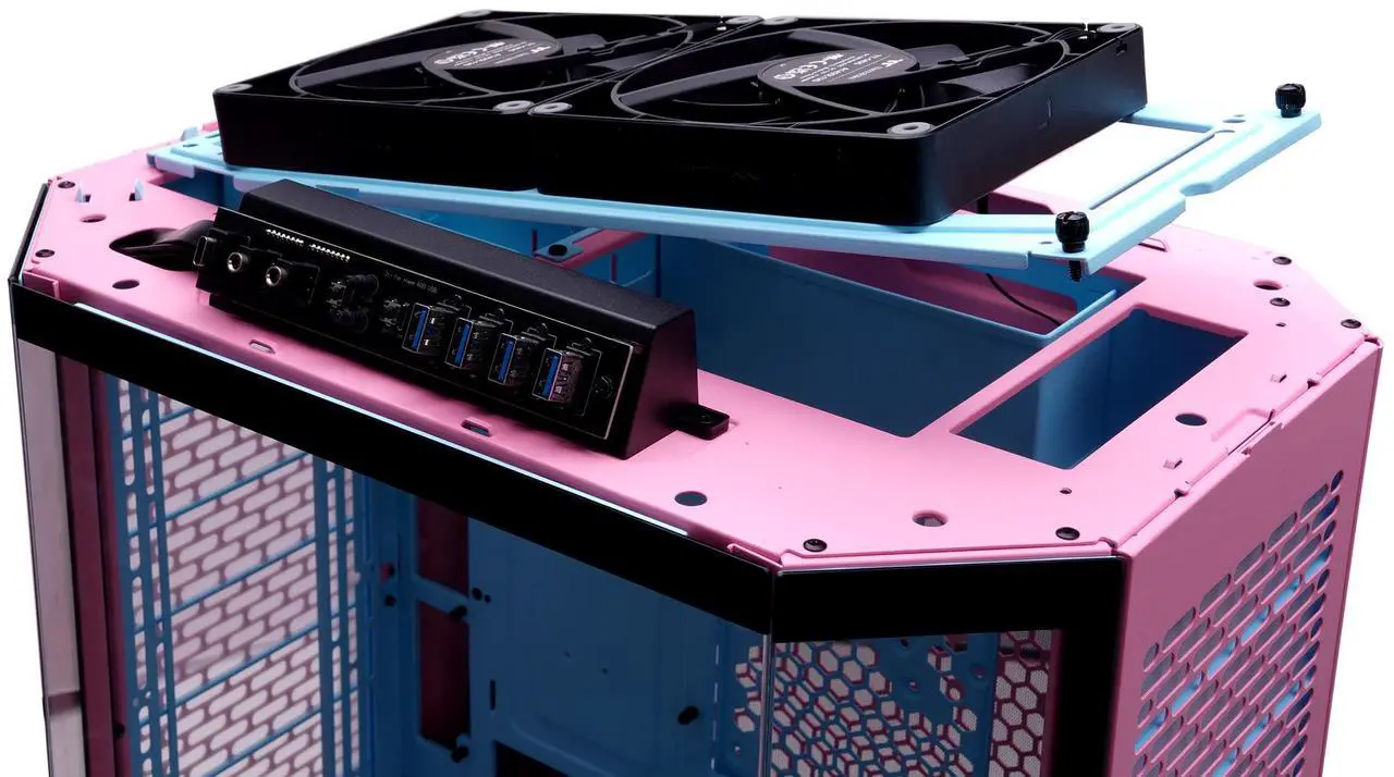 Alt view image 7 of 15 - Thermaltake The Tower 600 Bubble Pink Mid Tower Chassis CA1Z100MAWN00