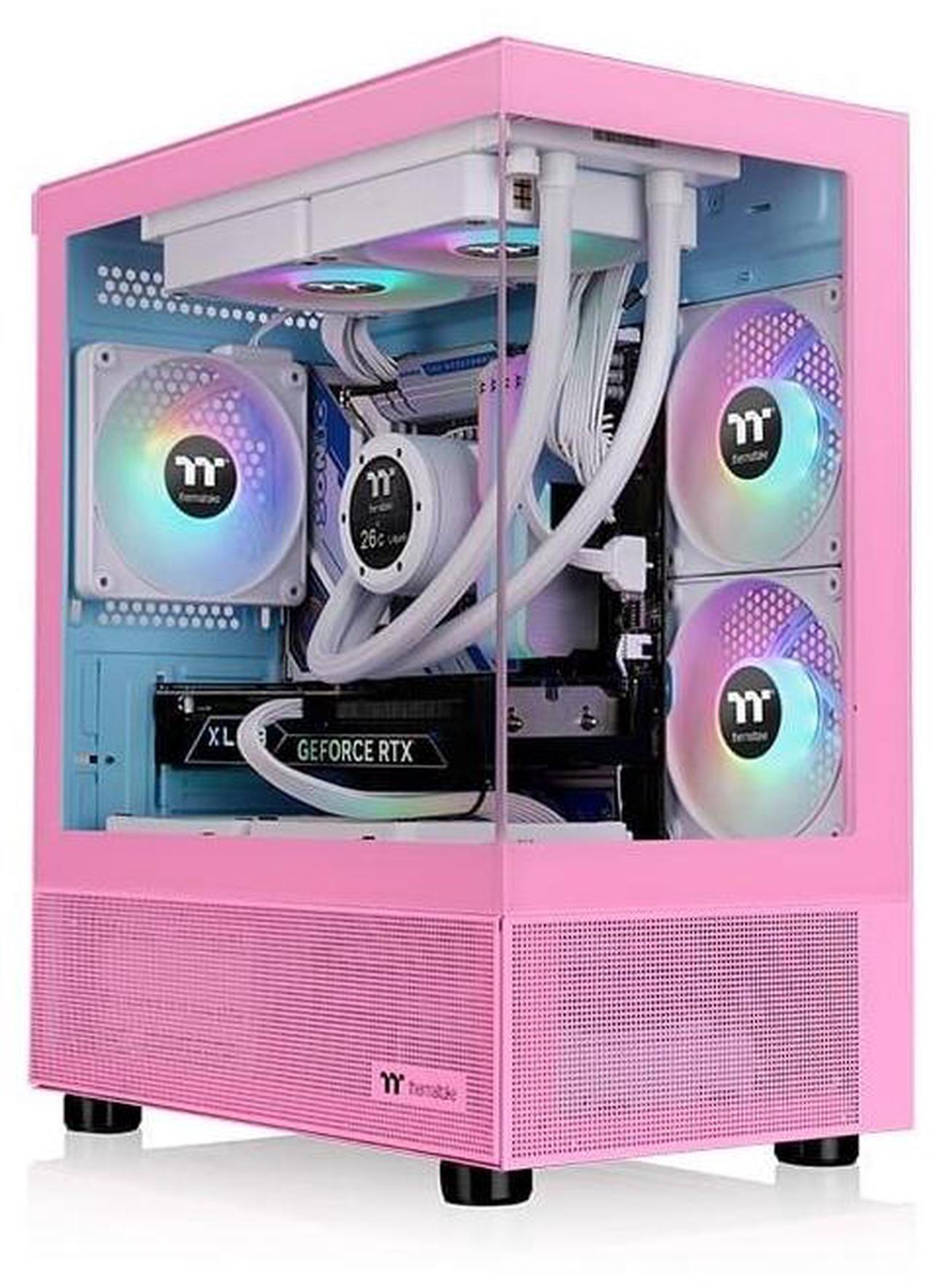 Main image of Thermaltake View 170 TG ARGB m-ATX Chassis; 3x120mm ARGB Lite Fans Included; 280mm Radiator Support; 340mm GPU Clearance; 160mm Air Cooler Max Height; Bubble Pink; CA-1Z4-00MAWN-01