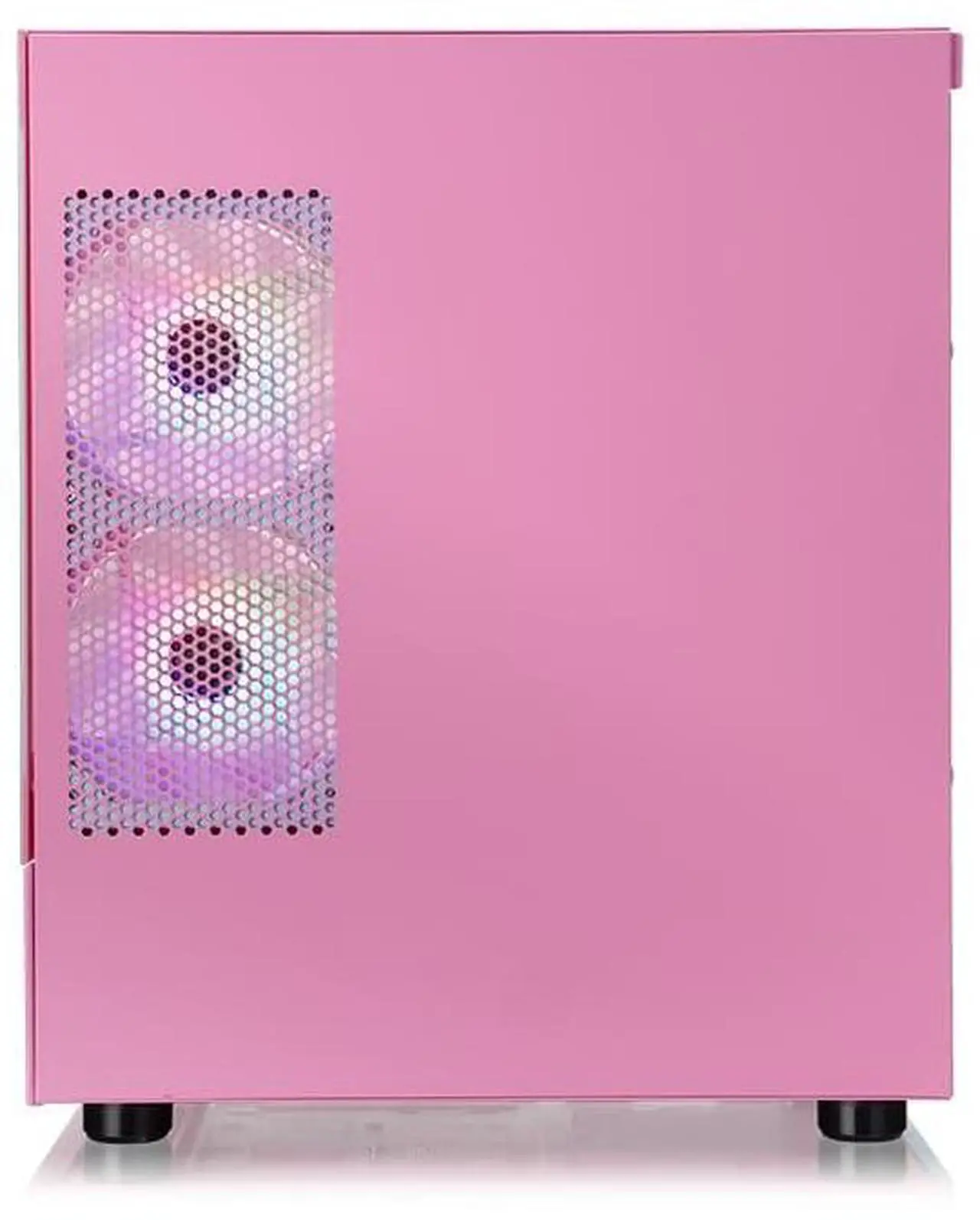 Alt view image 4 of 20 - Thermaltake View 170 TG ARGB m-ATX Chassis; 3x120mm ARGB Lite Fans Included; 280mm Radiator Support; 340mm GPU Clearance; 160mm Air Cooler Max Height; Bubble Pink; CA-1Z4-00MAWN-01