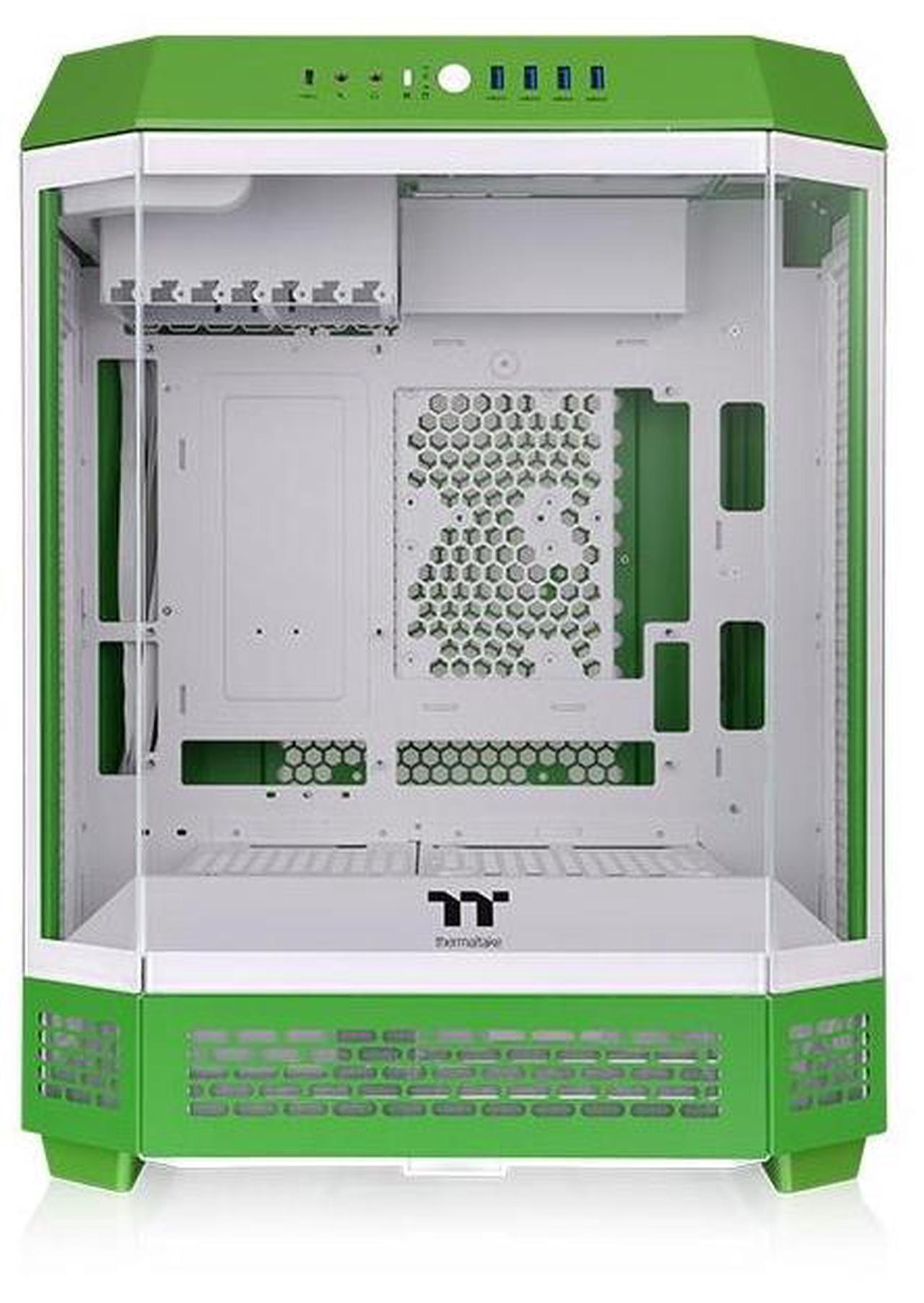 Alt view image 2 of 14 - Thermaltake Tower 600 Mid Tower; 2x140mm CT Fans Included; 420mm Radiator Support; 400mm GPU Clearance; Hidden Connector Support; Rotatable PCIe Slots; Light-Year Green; CA-1Z1-00MOWN-00