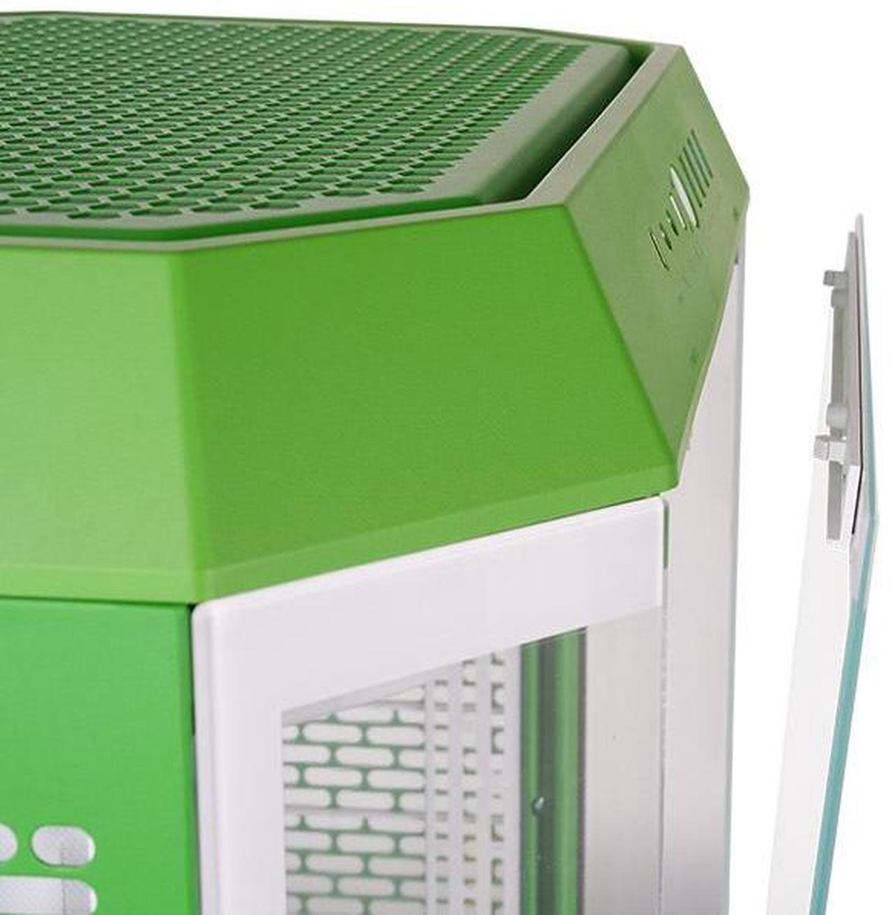 Alt view image 5 of 14 - Thermaltake Tower 600 Mid Tower; 2x140mm CT Fans Included; 420mm Radiator Support; 400mm GPU Clearance; Hidden Connector Support; Rotatable PCIe Slots; Light-Year Green; CA-1Z1-00MOWN-00