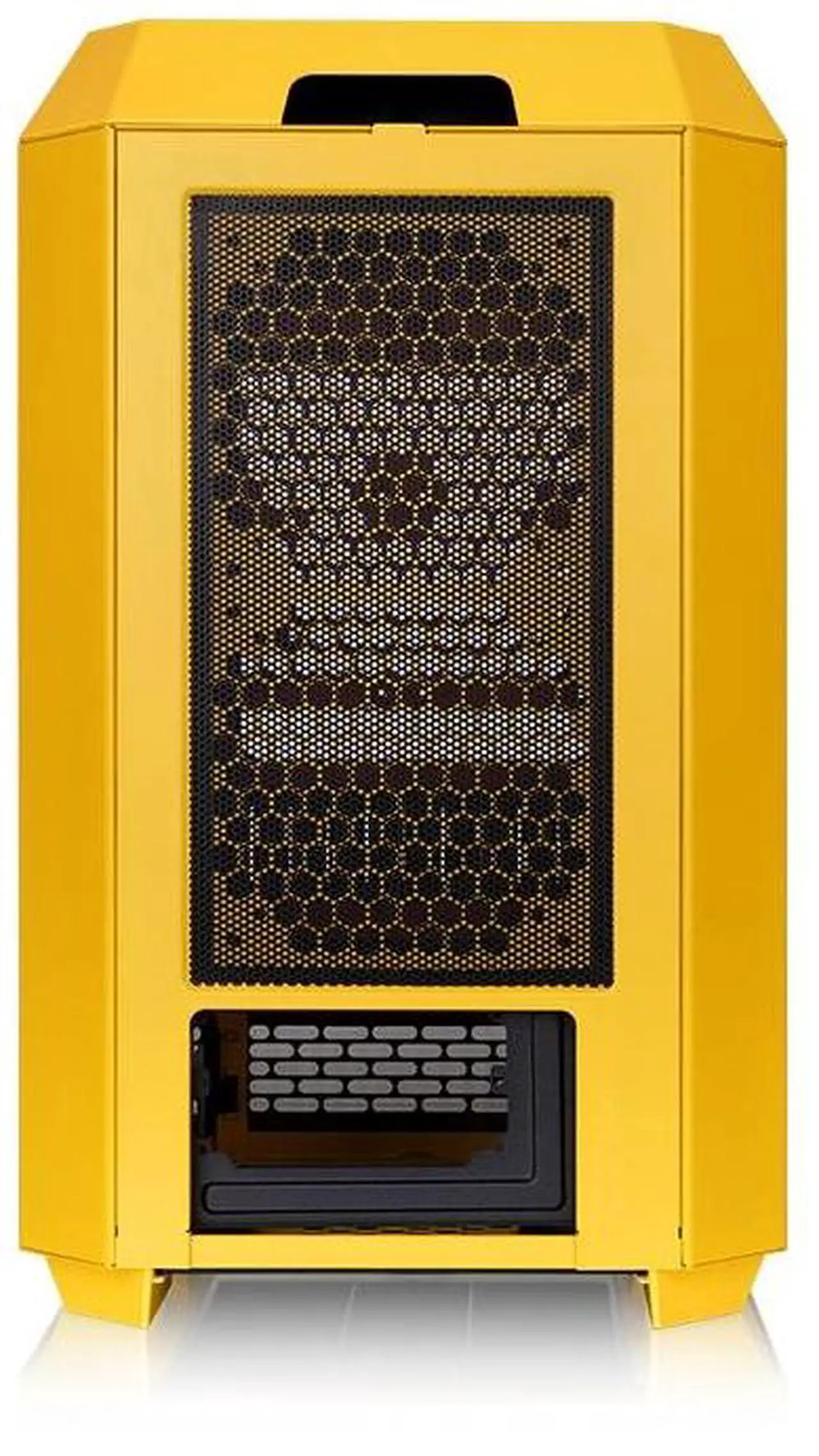 Alt view image 3 of 17 - Thermaltake Tower 250 mITX Mini Tower; 2x120mm CT Fans Included; 360mm Radiator Support; 360mm GPU Clearance; Dual Chamber; Butter Caramel; CA-1Z9-00SMWN-00
