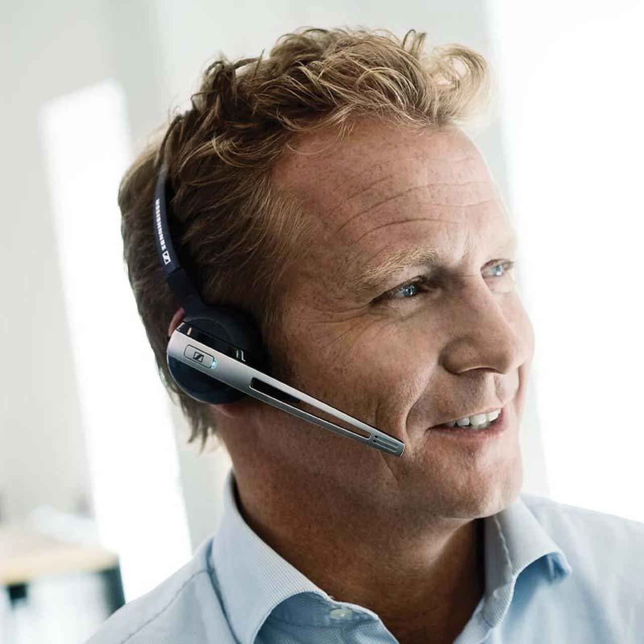 Alt view image 4 of 6 - Sennheiser OfficeRunner Wireless Headset with Microphone - Best Wireless Headset for the Office Phone